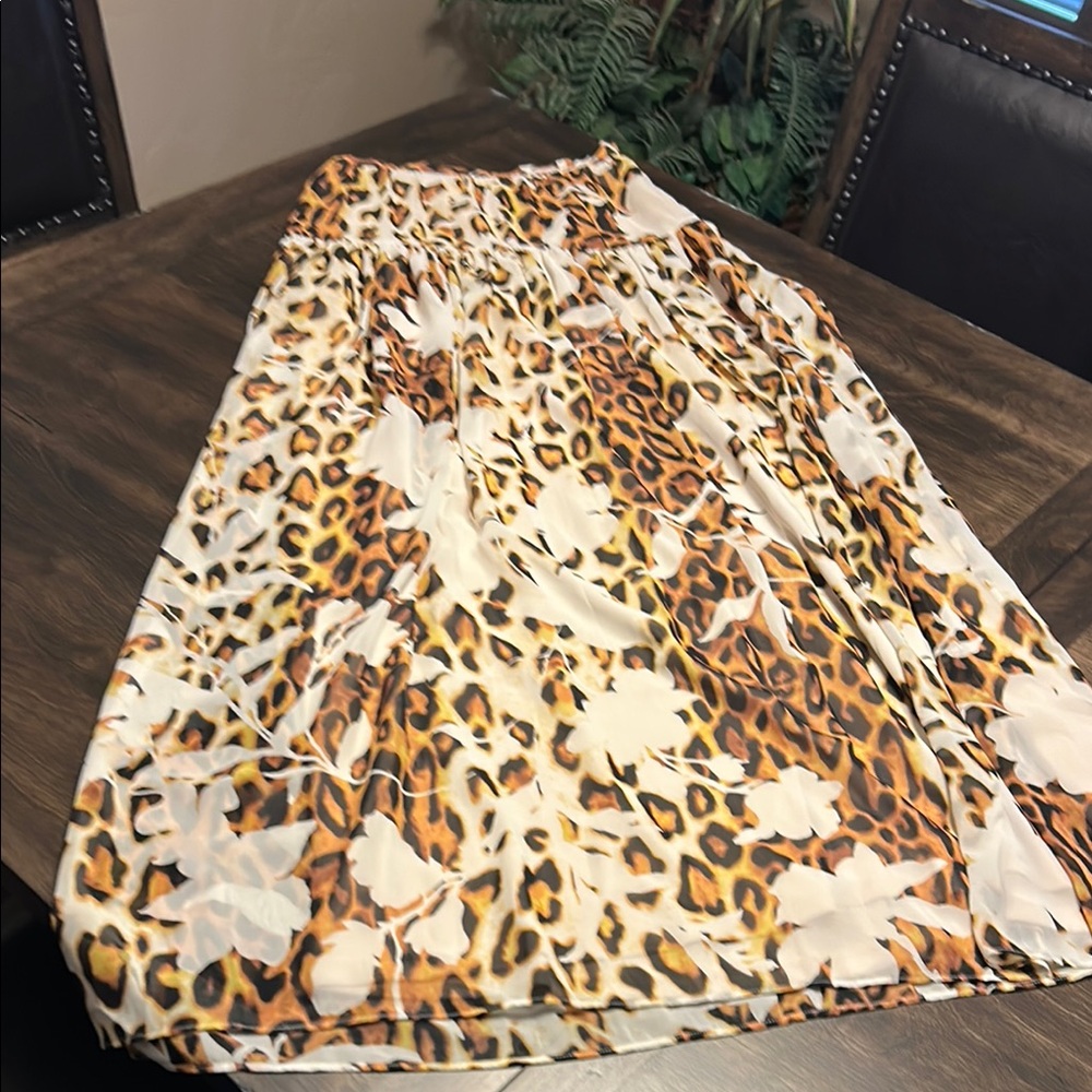 Boston Proper lined Jungle Maxi Skirt - Picture 8 of 14
